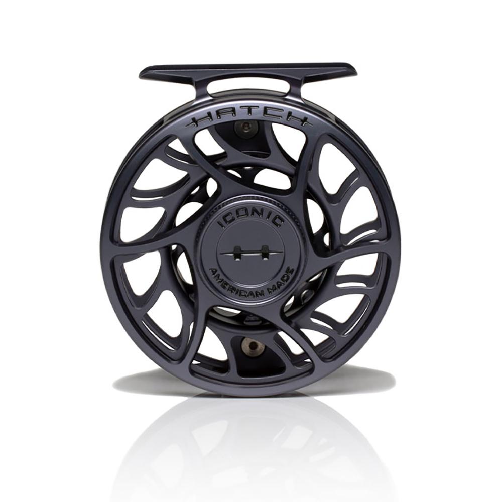 Hatch Iconic Fly Reel 4 Plus in Grey and Black